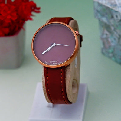 TOMI Stylish Watch For boys leather strap (With box )