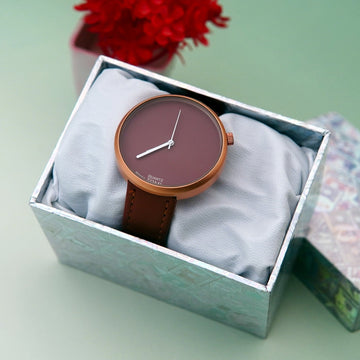 TOMI Stylish Watch For boys leather strap (With box )